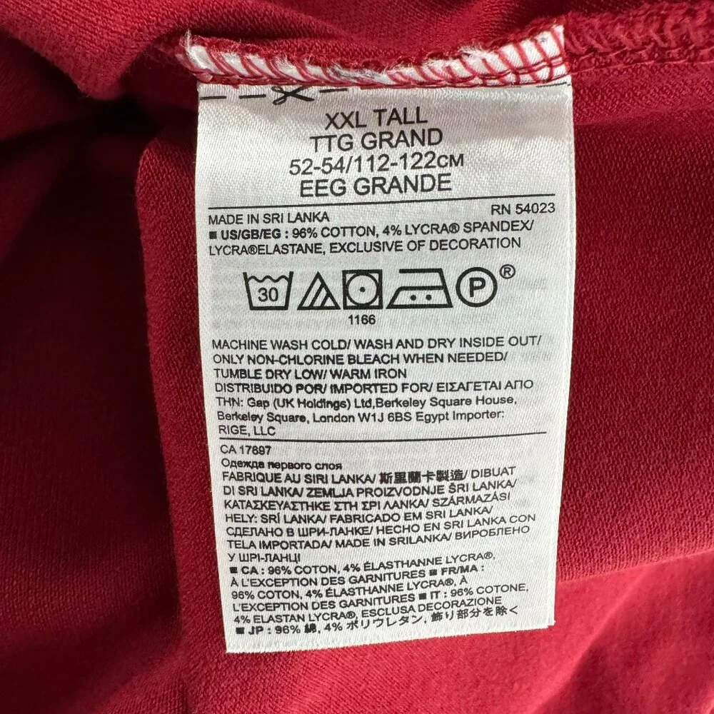 Banana Republic Polo Shirt Mens 2XLT Red Short Sleeve‎ Cotton Blend NWT TP-3538